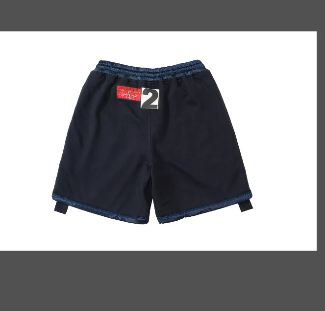 RRR123 Logo Printed Drawstring Shorts Blue Size 1, Size 2, Size 3