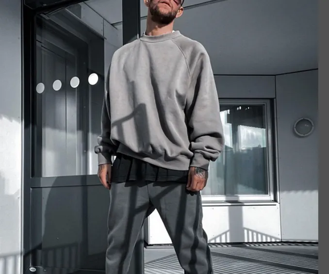 YEEZY SEASON6 SWEATPANTS Kanye High Street Loose Waist Pants, the first generation of divine pants! A powerful tool for running! Size: S M L XL Color: Camel+Dark Grey+Light Grey+navy blue