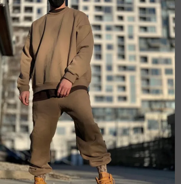 YEEZY SEASON6 SWEATPANTS Kanye High Street Loose Waist Pants, the first generation of divine pants! A powerful tool for running! Size: S M L XL Color: Camel+Dark Grey+Light Grey+navy blue