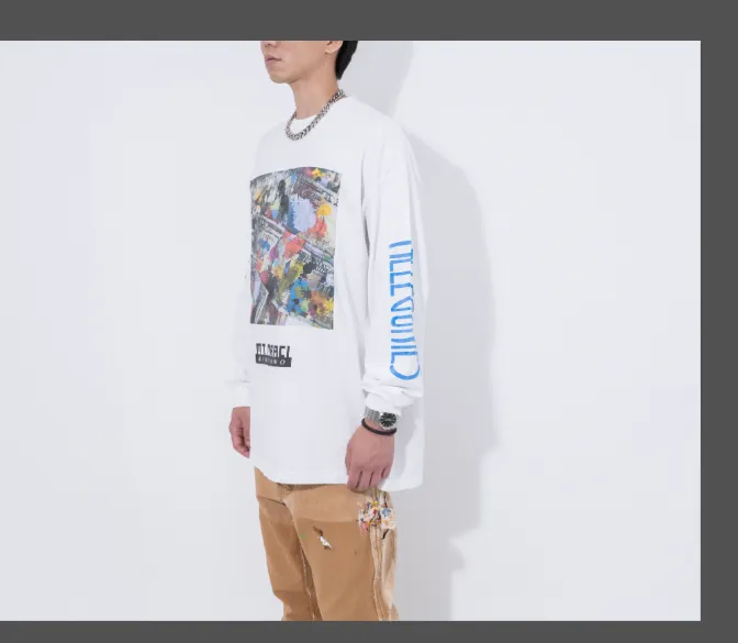 GALLERY DEPT MT.MARCI ALLEGORIES L S TEE USD Graffiti Letter Printed Round Neck Long Sleeve T-shirt White S M L XL