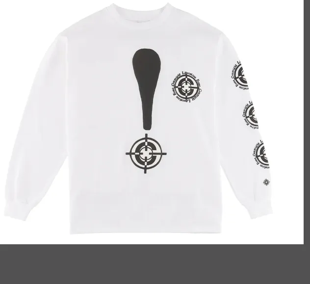 READYMADE TARGET LS TEE 3D foam exclamation mark logo printed long sleeved T-shirt black and white S-XL size