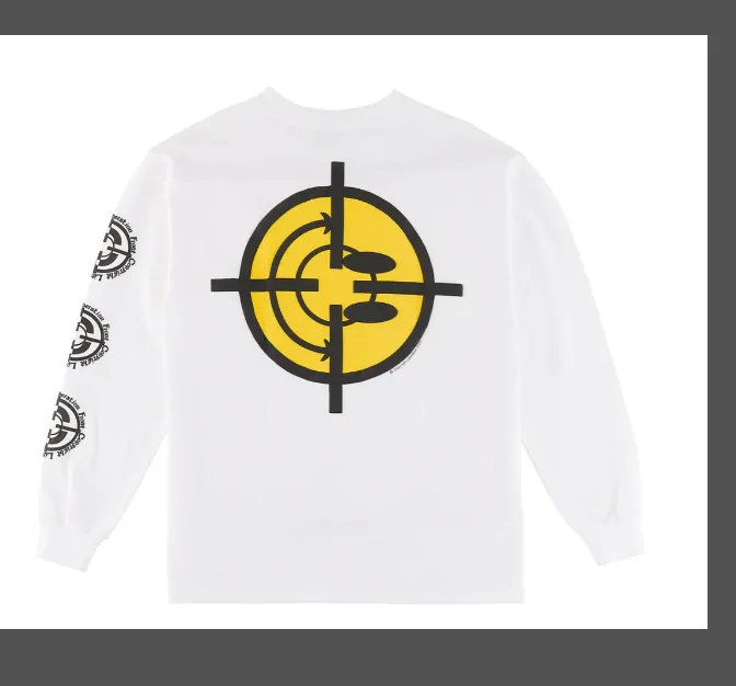 READYMADE TARGET LS TEE 3D foam exclamation mark logo printed long sleeved T-shirt black and white S-XL size