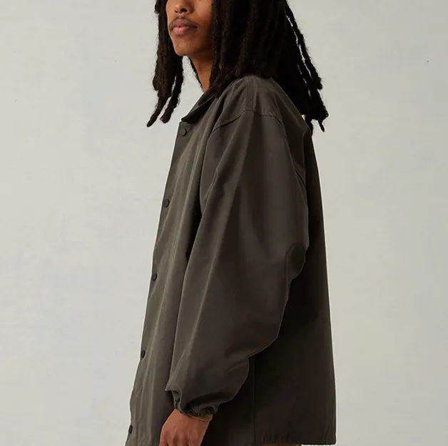 FEAR OF GOD ESSENTIALS 2022 Autumn Winter New Collection 1977 Coach Jacket Thick Plate Plush Printed Coach Jacket Coat Metal Grey Wheat White Sea Foam Green S M L XL