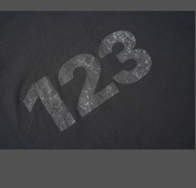 RRR123 Subcultural Face Mask Letter Printed Long Sleeve T-shirt Retro Gray 1 Size 2 Size 3