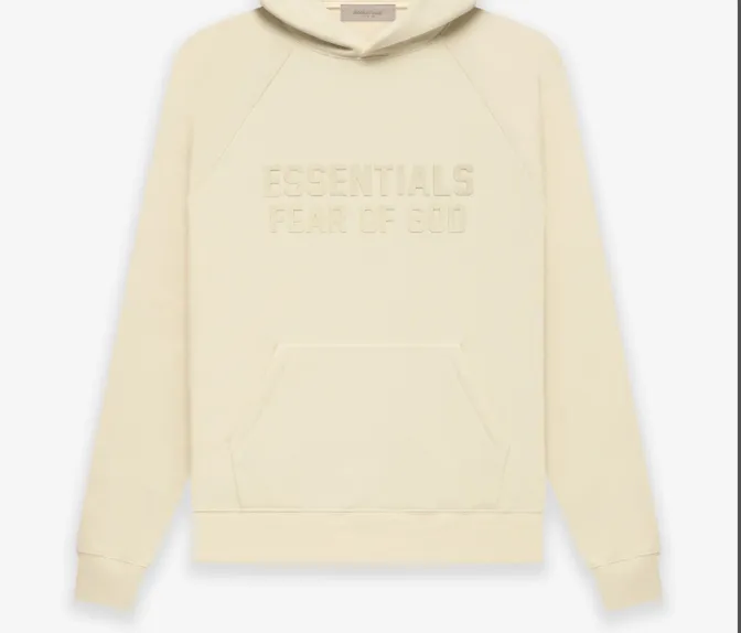 FEAR OF GOD ESSENTIALS 22FW New Color Thick Edition Plush Letter Logo Hoodie with Velvet Coral Milk Smoke Grey S M L XL