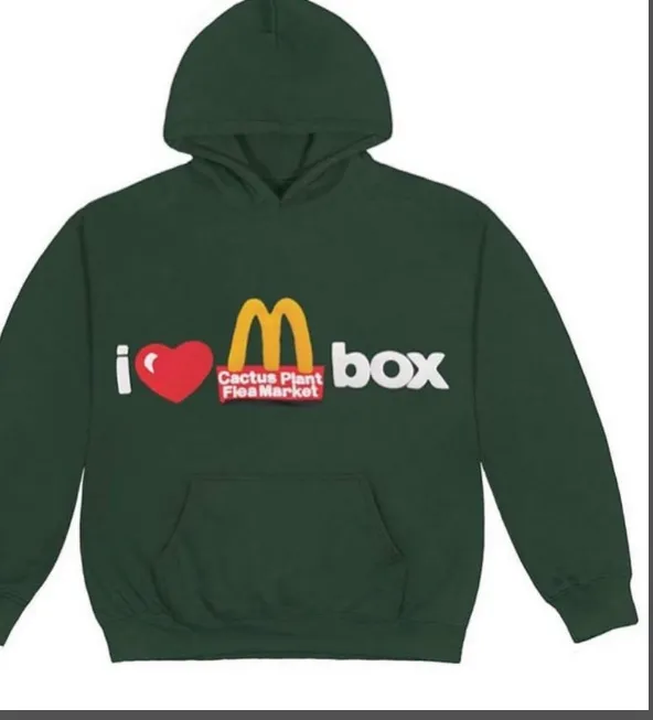 Cactus Plant Flea Market x McDonald's CPFM collaboration latest season foam printed fleece hoodie size: S M L XL