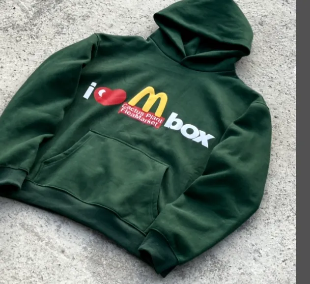 Cactus Plant Flea Market x McDonald's CPFM collaboration latest season foam printed fleece hoodie size: S M L XL