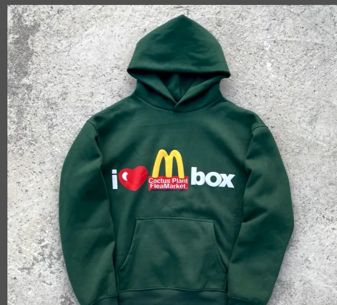 Cactus Plant Flea Market x McDonald's CPFM collaboration latest season foam printed fleece hoodie size: S M L XL