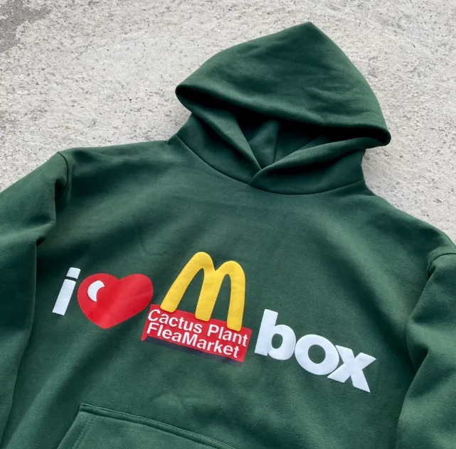 Cactus Plant Flea Market x McDonald's CPFM collaboration latest season foam printed fleece hoodie size: S M L XL