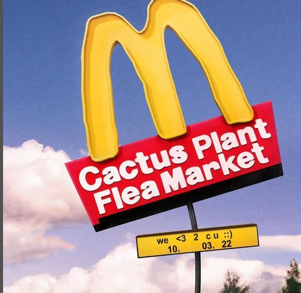 Cactus Plant Flea Market x McDonald's CPFM collaboration latest season foam printed fleece hoodie size: S M L XL