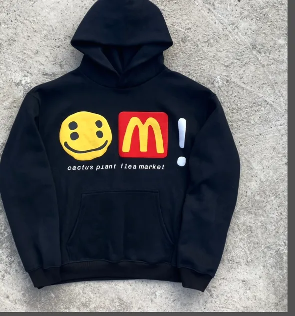 Cactus Plant Flea Market x McDonald's CPFM collaboration latest season foam printed fleece hoodie size: S M L XL