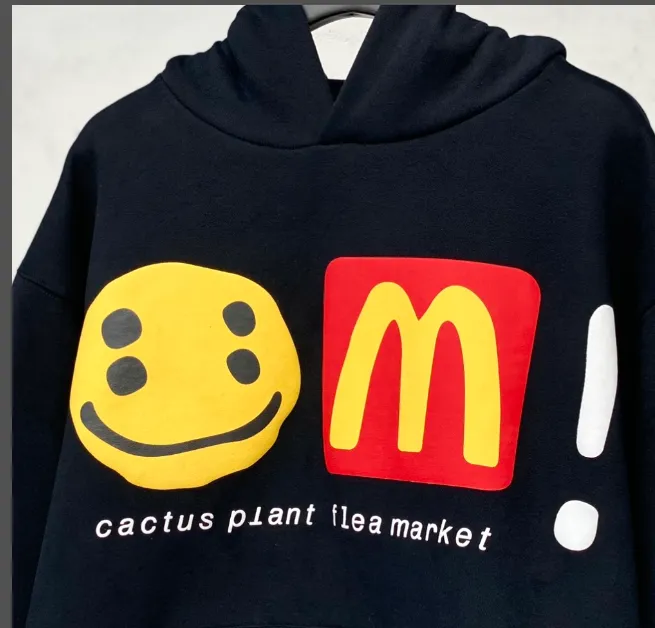 Cactus Plant Flea Market x McDonald's CPFM collaboration latest season foam printed fleece hoodie size: S M L XL