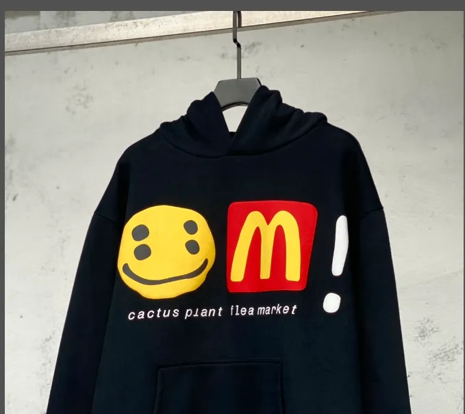 Cactus Plant Flea Market x McDonald's CPFM collaboration latest season foam printed fleece hoodie size: S M L XL