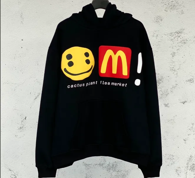 Cactus Plant Flea Market x McDonald's CPFM collaboration latest season foam printed fleece hoodie size: S M L XL