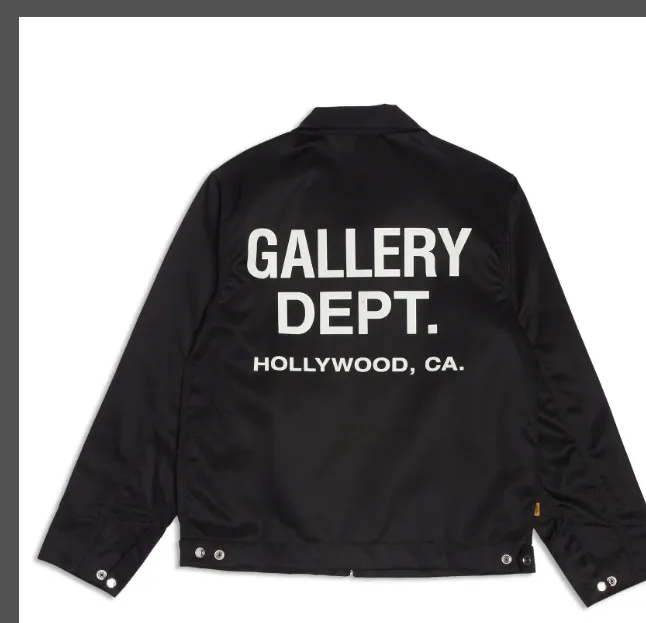 Gallery Dept. LOGO Coach Jacket with English letter print basic Kahat base plate coach jacket in black, off white, brown, S M L XL