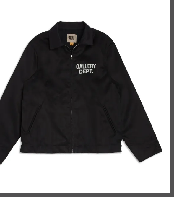 Gallery Dept. LOGO Coach Jacket with English letter print basic Kahat base plate coach jacket in black, off white, brown, S M L XL