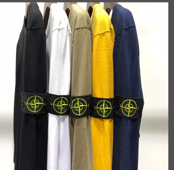 Stone Island Compass Sleeve Badge Long Sleeve T-shirt Base Shirt, m-xxl