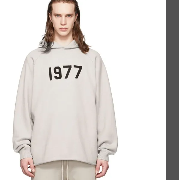 FEAR OF GOD ESSENTIALS FOG 22ss Double Thread 1977 Hooded Knitted Curled Sweater Metal Grey Wheat White S M L XL