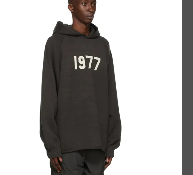 FEAR OF GOD ESSENTIALS FOG 22ss Double Thread 1977 Hooded Knitted Curled Sweater Metal Grey Wheat White S M L XL