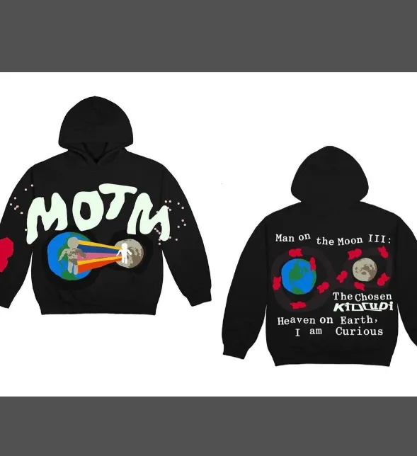 Back to the Moon Foam Printed Hoodie