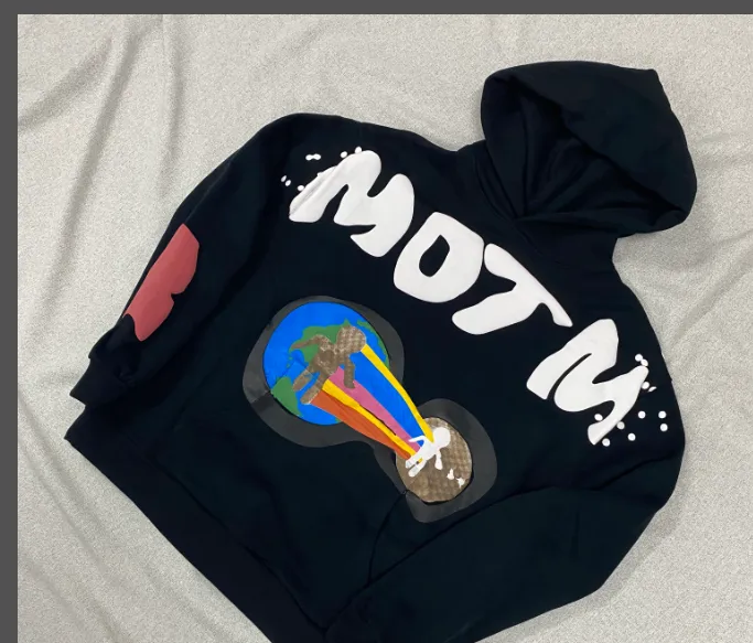 Back to the Moon Foam Printed Hoodie