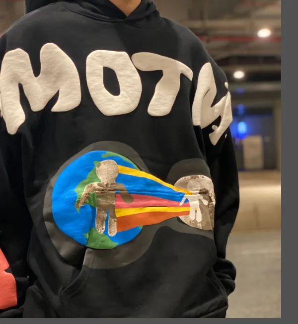 Back to the Moon Foam Printed Hoodie