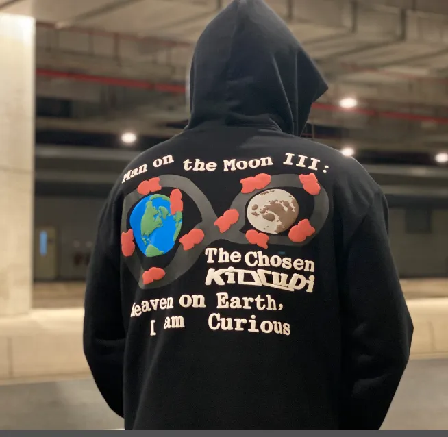 Back to the Moon Foam Printed Hoodie