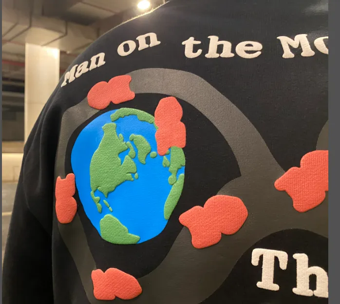 Back to the Moon Foam Printed Hoodie