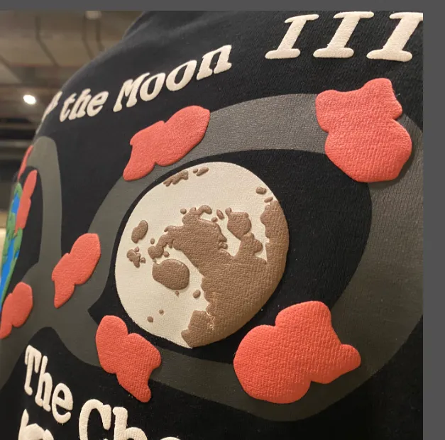 Back to the Moon Foam Printed Hoodie