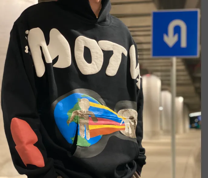 Back to the Moon Foam Printed Hoodie