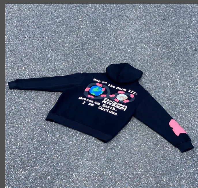 Back to the Moon Foam Printed Hoodie