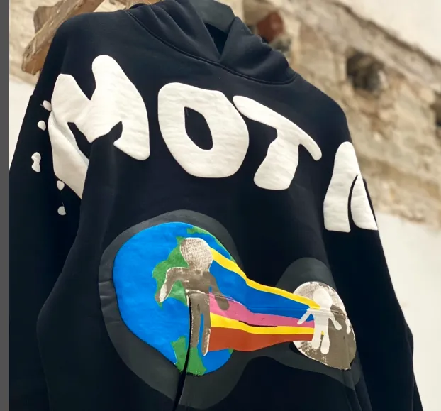 Back to the Moon Foam Printed Hoodie