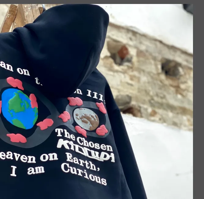 Back to the Moon Foam Printed Hoodie