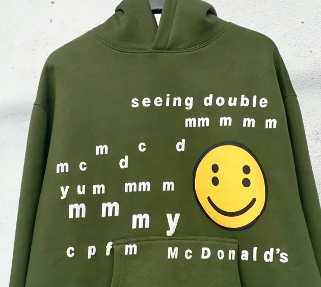 Cactus Plant Flea Market x McDonald's CPFM collaboration latest season foam printed fleece hoodie size: S M L XL