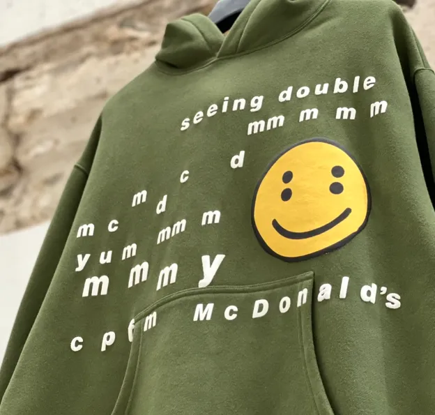 Cactus Plant Flea Market x McDonald's CPFM collaboration latest season foam printed fleece hoodie size: S M L XL