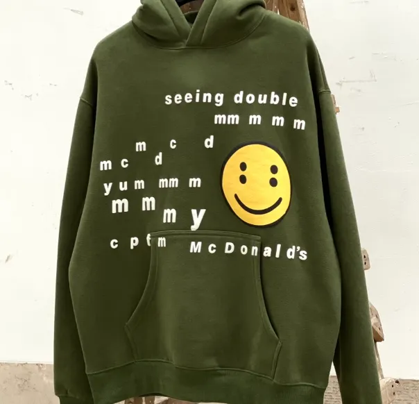 Cactus Plant Flea Market x McDonald's CPFM collaboration latest season foam printed fleece hoodie size: S M L XL