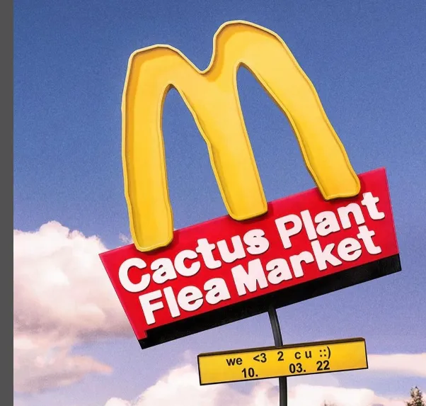 Cactus Plant Flea Market x McDonald's CPFM collaboration latest season foam printed fleece hoodie size: S M L XL