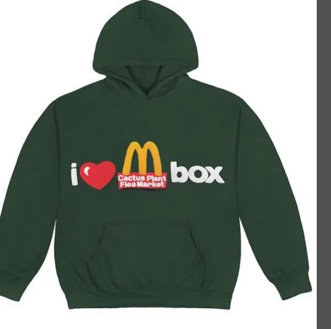 Cactus Plant Flea Market x McDonald's CPFM collaboration latest season foam printed fleece hoodie size: S M L XL