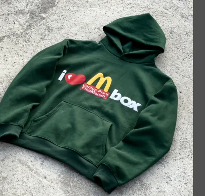 Cactus Plant Flea Market x McDonald's CPFM collaboration latest season foam printed fleece hoodie size: S M L XL