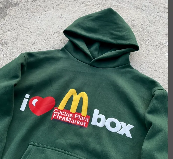 Cactus Plant Flea Market x McDonald's CPFM collaboration latest season foam printed fleece hoodie size: S M L XL