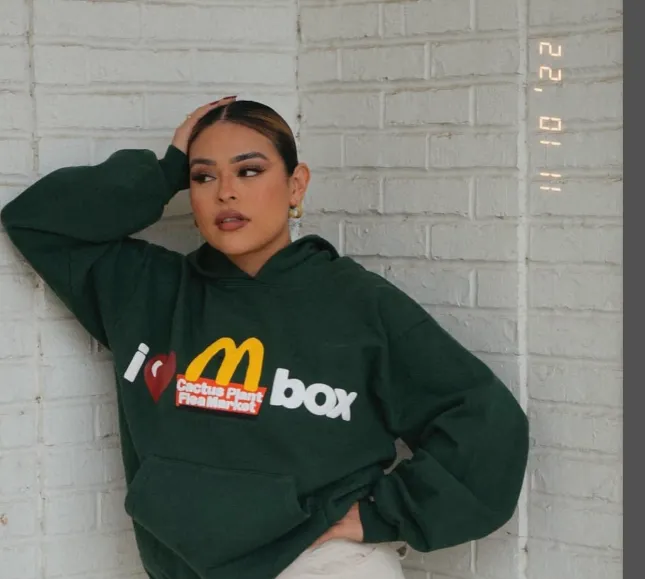 Cactus Plant Flea Market x McDonald's CPFM collaboration latest season foam printed fleece hoodie size: S M L XL