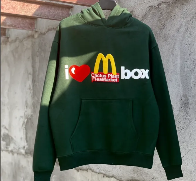 Cactus Plant Flea Market x McDonald's CPFM collaboration latest season foam printed fleece hoodie size: S M L XL