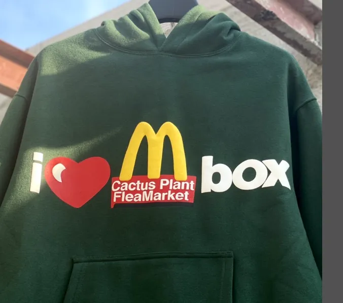 Cactus Plant Flea Market x McDonald's CPFM collaboration latest season foam printed fleece hoodie size: S M L XL