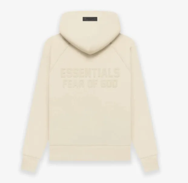 FEAR OF GOD ESSENTIALS LOGO Letter Plush Zipper Hoodie Coat Coral Orange Ash Feather Apricot S-XL