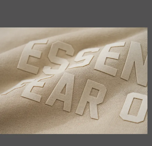 FEAR OF GOD ESSENTIALS LOGO Letter Plush Zipper Hoodie Coat Coral Orange Ash Feather Apricot S-XL