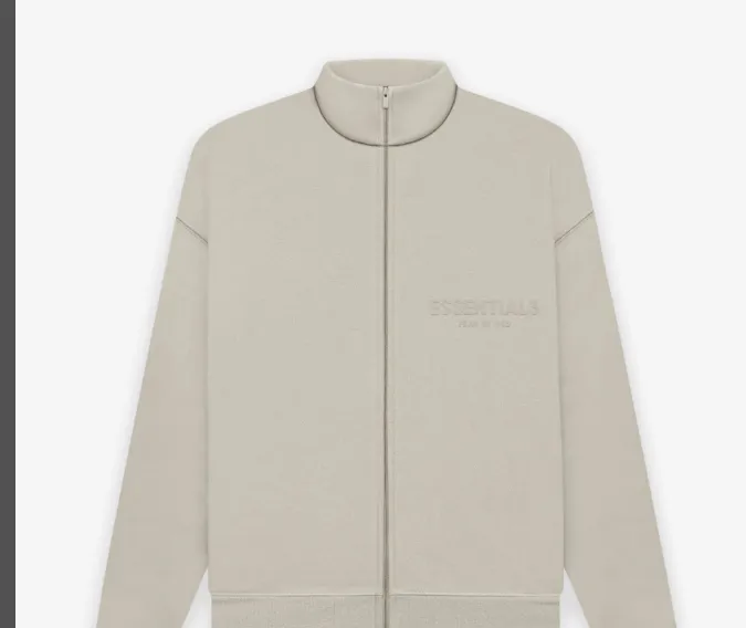 Fear of God Essentials Full Zip Jacket FOG Multi line Plush Zipper Stand up Collar Retro Casual Jacket Wooden Brown Grey Black Light Yellow Coral Smoke Grey Milk White S M L XL