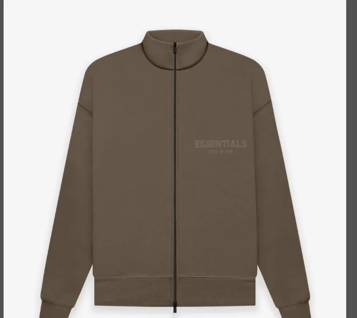 Fear of God Essentials Full Zip Jacket FOG Multi line Plush Zipper Stand up Collar Retro Casual Jacket Wooden Brown Grey Black Light Yellow Coral Smoke Grey Milk White S M L XL