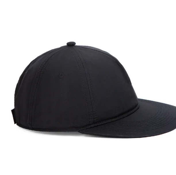 FOG Double Line ESSENTIALS Solid Color Back Velcro Flat brimmed Baseball Hat Black Cement White