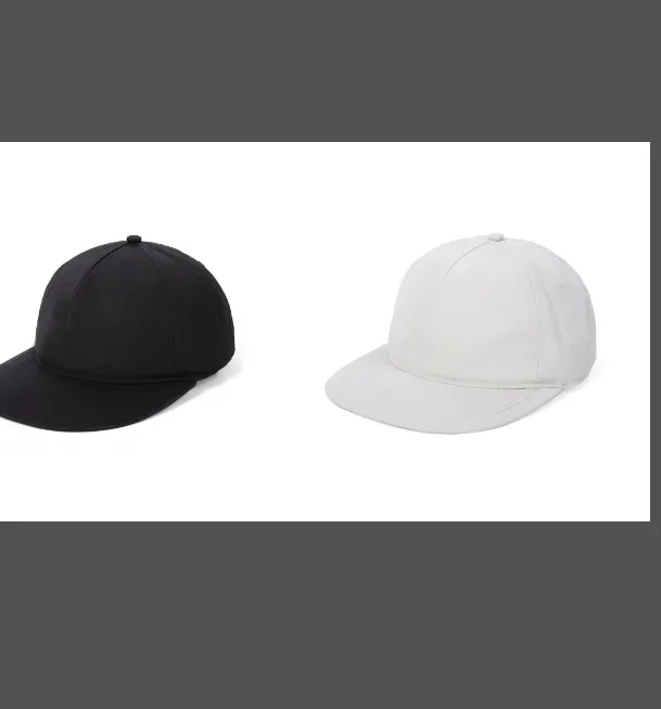 FOG Double Line ESSENTIALS Solid Color Back Velcro Flat brimmed Baseball Hat Black Cement White