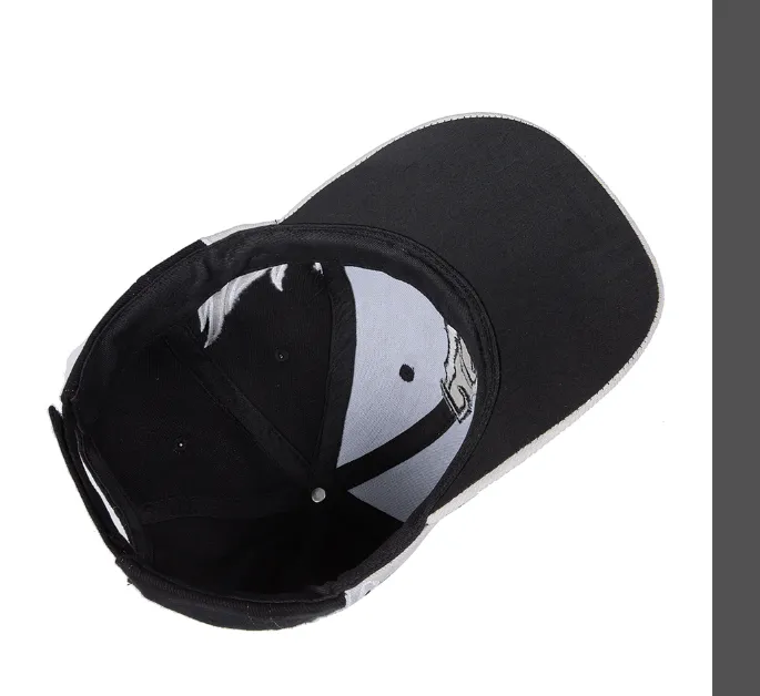 KANYE concert limited edition flame 6-letter racing cap baseball cap black letters white letters